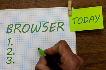 Word writing text Browser. Business concept for Computer program Graphical user interface...