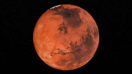 the planet mars (3d rendering,8k.This image elements furnished by NASA) © rtype