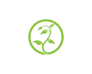 tree leaf vector logo design ecology concept