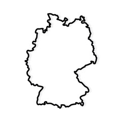 outline of Germany map- vector illustration