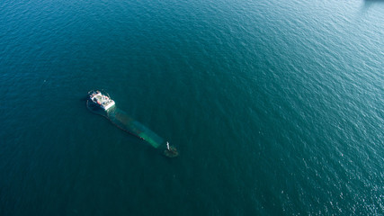 Sunken cargo ship