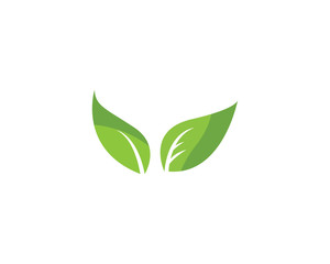 Green leaf ecology nature element vector icon