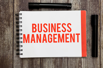 Word writing text Business Management. Business concept for Overseeing Supervising Coordinating Business Operations.