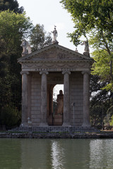 Temple of Aesculapius in the Villa Borghese Gardens, Pincian Hill, Rome, Italy.