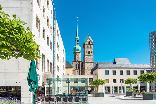 DORTMUND, GERMANY - June 9, 2019: Marienkirche (St. Mary's Church) is a church in Dortmund, Germany