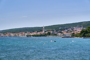 Fototapeta premium Beach in the area of Supetar. Brac island . Croatia