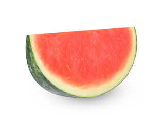 sliced Seedless watermelon isolated on white background