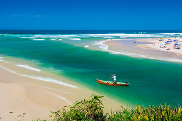 Panoramic view of Guarda do Embau Beach in Santa Catarina Brazil