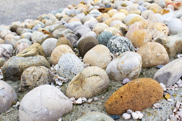 pebbles stone on the sea beach 