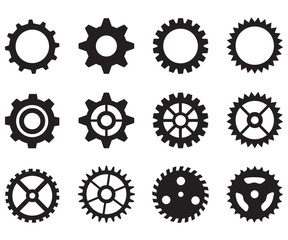 gear wheels icon on white background. flat style. gear icon for your web site design, logo, app, UI. icon cogwheel symbol. gear icons set.