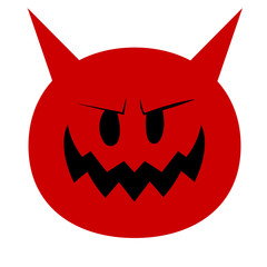 Naklejka premium Smiling Face With Horns