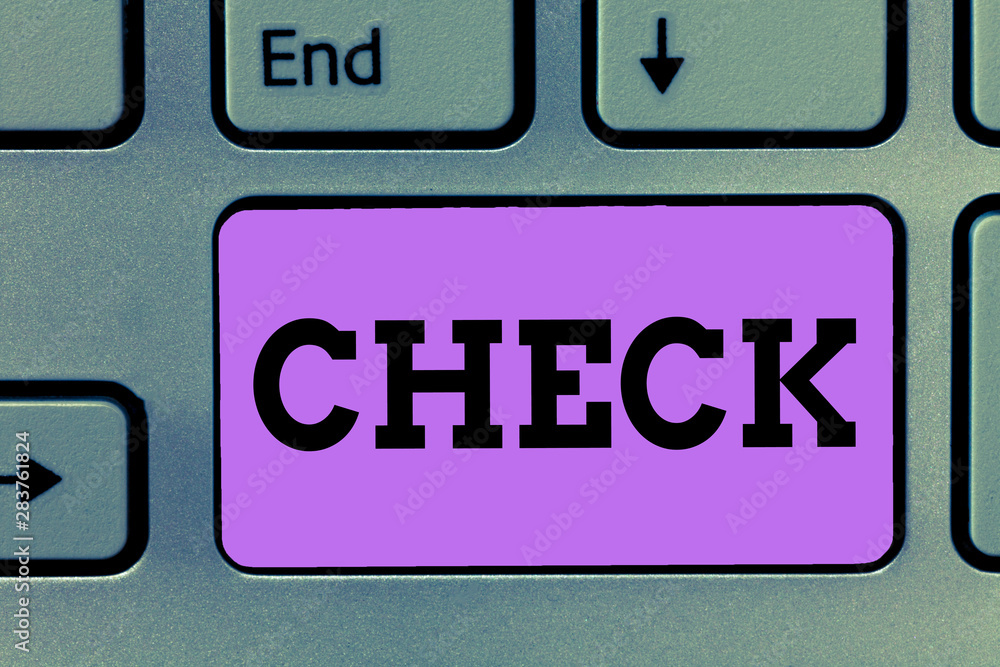 Leinwandbilder text sign showing check. conceptual photo mark click on a box in order to select a particular option