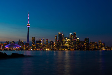 Fototapeta premium Beautiful skyline from Toronto island, in Toronto, Ontario, Canada