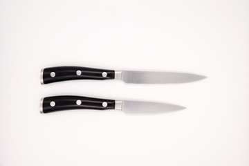 Isolated 8-inch chef kitchen sharpen knife on white background