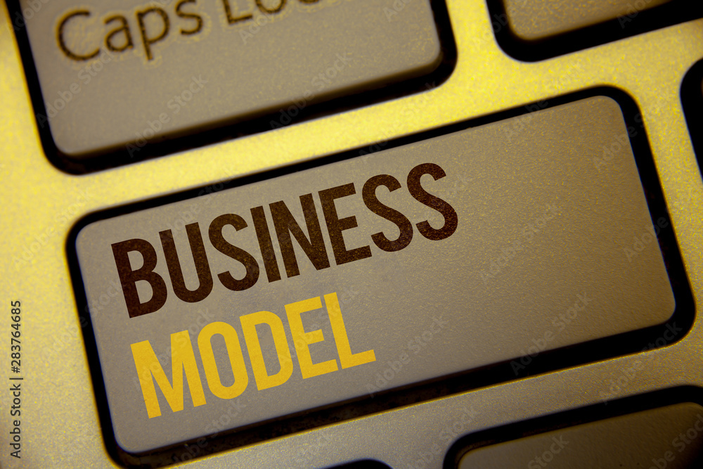 Poster handwriting text business model. concept meaning innovative strategic plan marketing vision successf