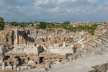 amphitheater in Side, Turkey