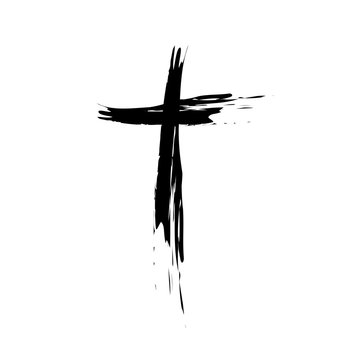 Hand drawn christian cross 