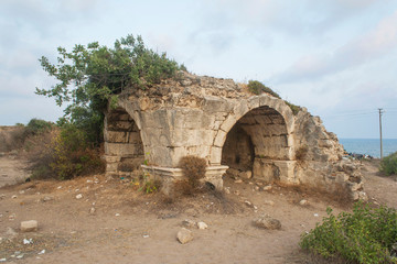 ancient ruins in the Side of Turkey