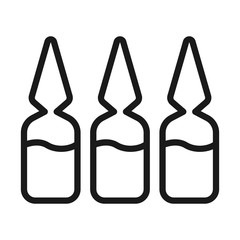 ampoule medicament - minimal line web icon. simple vector illustration. concept for infographic, website or app.