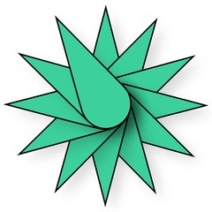 Colorful 3d star illustration for creative artwork