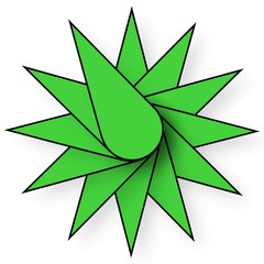 Colorful 3d star illustration for creative artwork