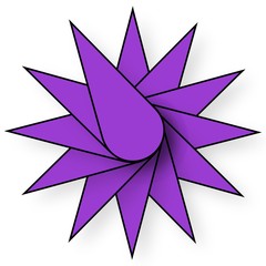 Colorful 3d star illustration for creative artwork