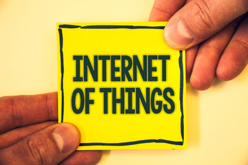 Conceptual hand writing showing Internet Of Things. Business photo text Innovation Globalization...