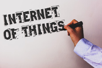 Handwriting text Internet Of Things. Concept meaning Innovation Globalization Digital Electronics...