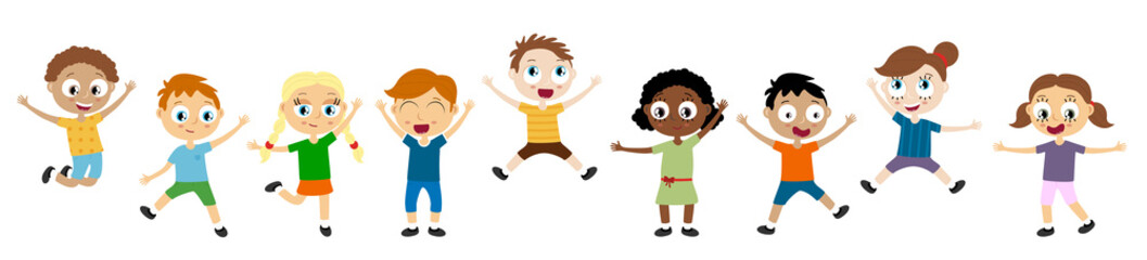 Happy kids having fun