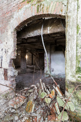Fototapeta na wymiar Urban exploration in an abandoned sugar mill