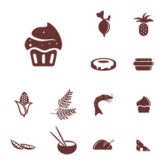 Set of Food Icon logo vector. Concept icon logo food with many variants.