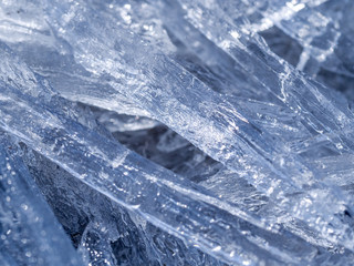 Obraz premium Blue ice abstract natural background