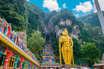 Batu cave temple Lord Murugan statue in Kuala Lumpur