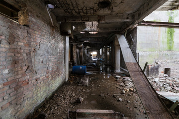 Fototapeta na wymiar Urban exploration in an abandoned sugar mill