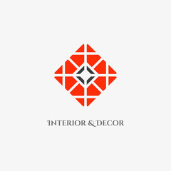 Vector Mosaic Rhombus Emblem