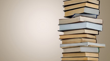 Old books on dark  background