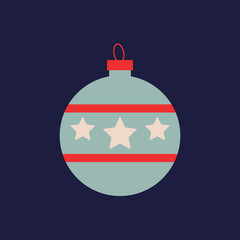 Obraz premium christmas card with colorful red balls