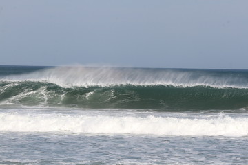 waves crashing on beach