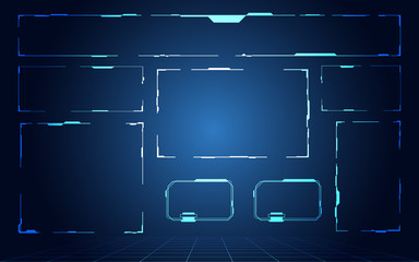  Set Abstract HUD Virtual Futuristic User Concept Hi Tech Futuristic Template