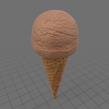 Stylized chocolate ice cream cone 2