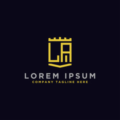 Inspiring company logo design from the initial letters of the LA logo icon. -Vectors