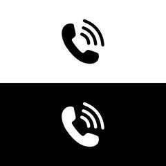 Phone call symbol icon vector. Telephone icon vector