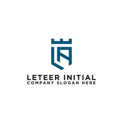 Obraz premium Inspiring company logo design from the initial letters of the LA logo icon. -Vectors