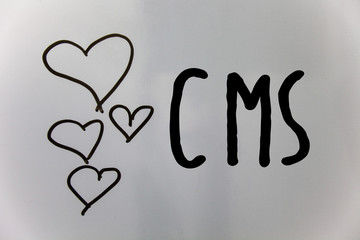 Word writing text Cms. Business concept for Content Management System supports modification of...