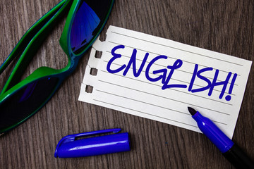 Word writing text English Motivational Call. Business concept for Relating to England its People or...