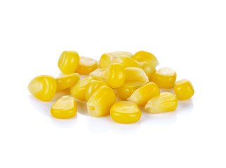 Ripe corn isolated on white background