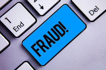 Word writing text Fraud Motivational Call. Business concept for Criminal deception to get financial...