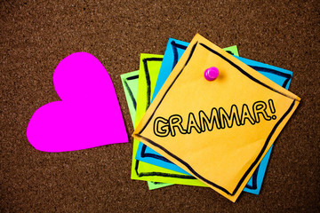 Word writing text Grammar Motivational Call. Business concept for System and Structure of a...
