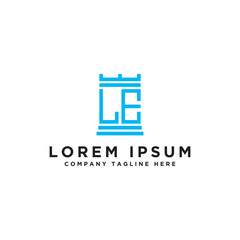 Inspiring company logo designs from the initial letters LE logo icon. -Vectors