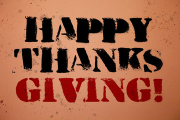 Handwriting text writing Happy Thanks Giving Motivational Call. Concept meaning congratulations phrase Holidays Pink background messages thoughts important remember lovely memories